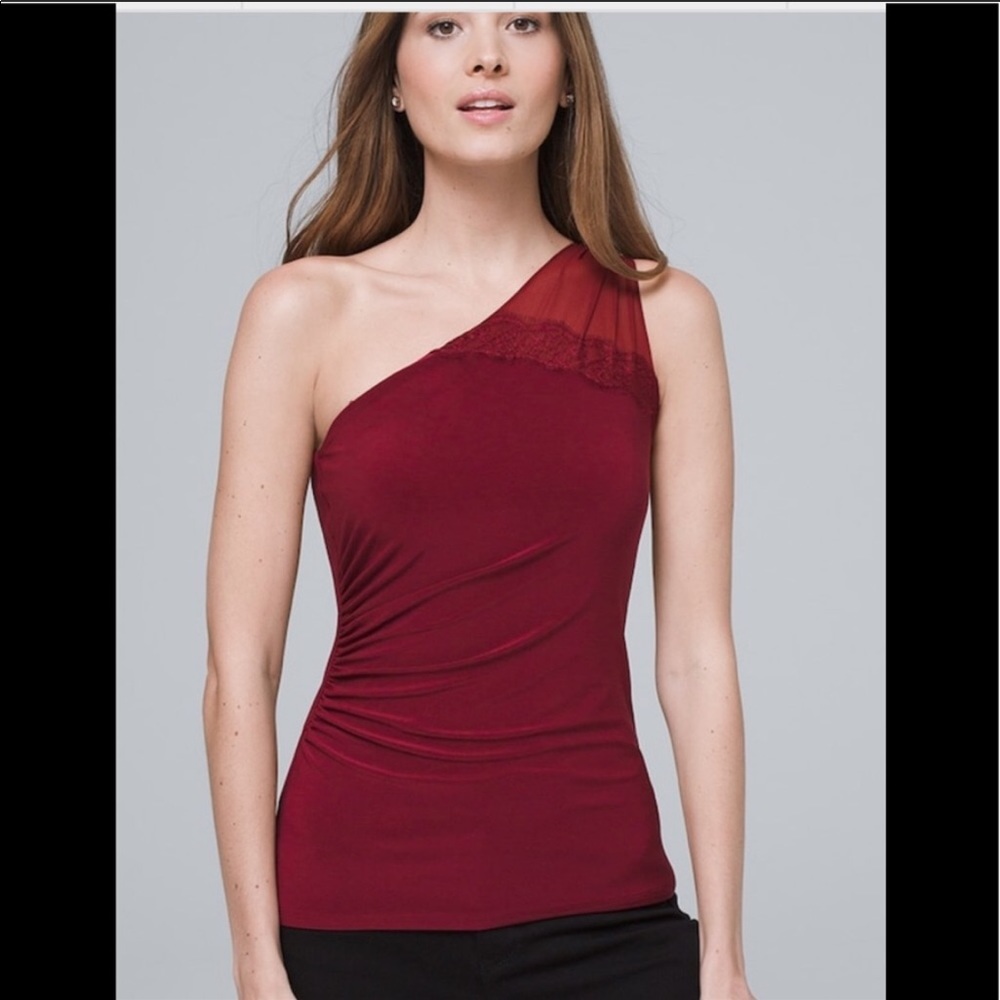 White House Black Market one shoulder tank